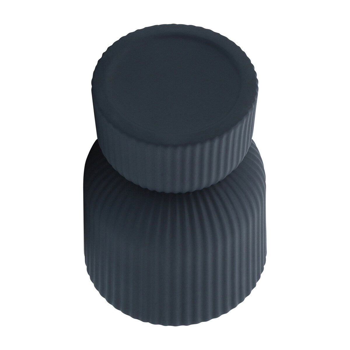 Sagebrook Home 6" Ceramic Ribbed Abstract Vase Classic Decorative Vase for Home or Office Flower Display