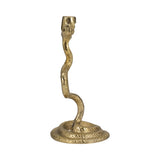 Sagebrook Home Aluminum 13-Inch Gold Snake Taper Candle Holder - Elegant Tealights Decor, Enhance Your Space - 7" x 7" x 13"