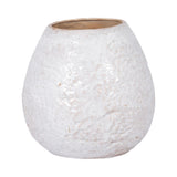 Sagebrook Home Ceramic Ivory Round Textured Round Vase