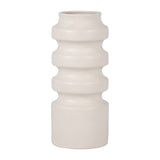 Sagebrook Home Ceramic Three Tiered Cylinder Contemporary Abstract Vase