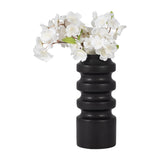 Sagebrook Home Ceramic Three Tiered Cylinder Contemporary Abstract Vase