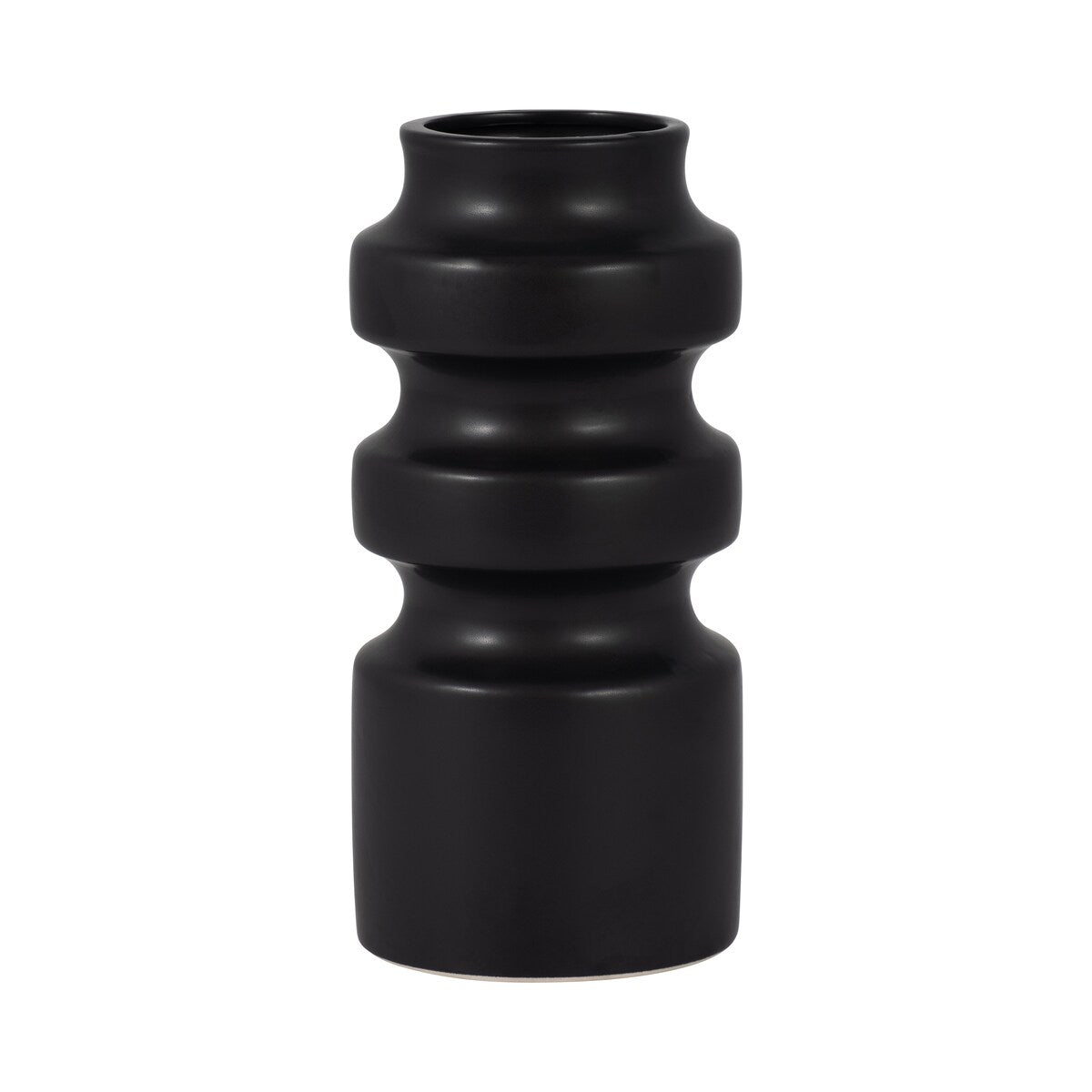 Sagebrook Home Ceramic Three Tiered Cylinder Contemporary Abstract Vase