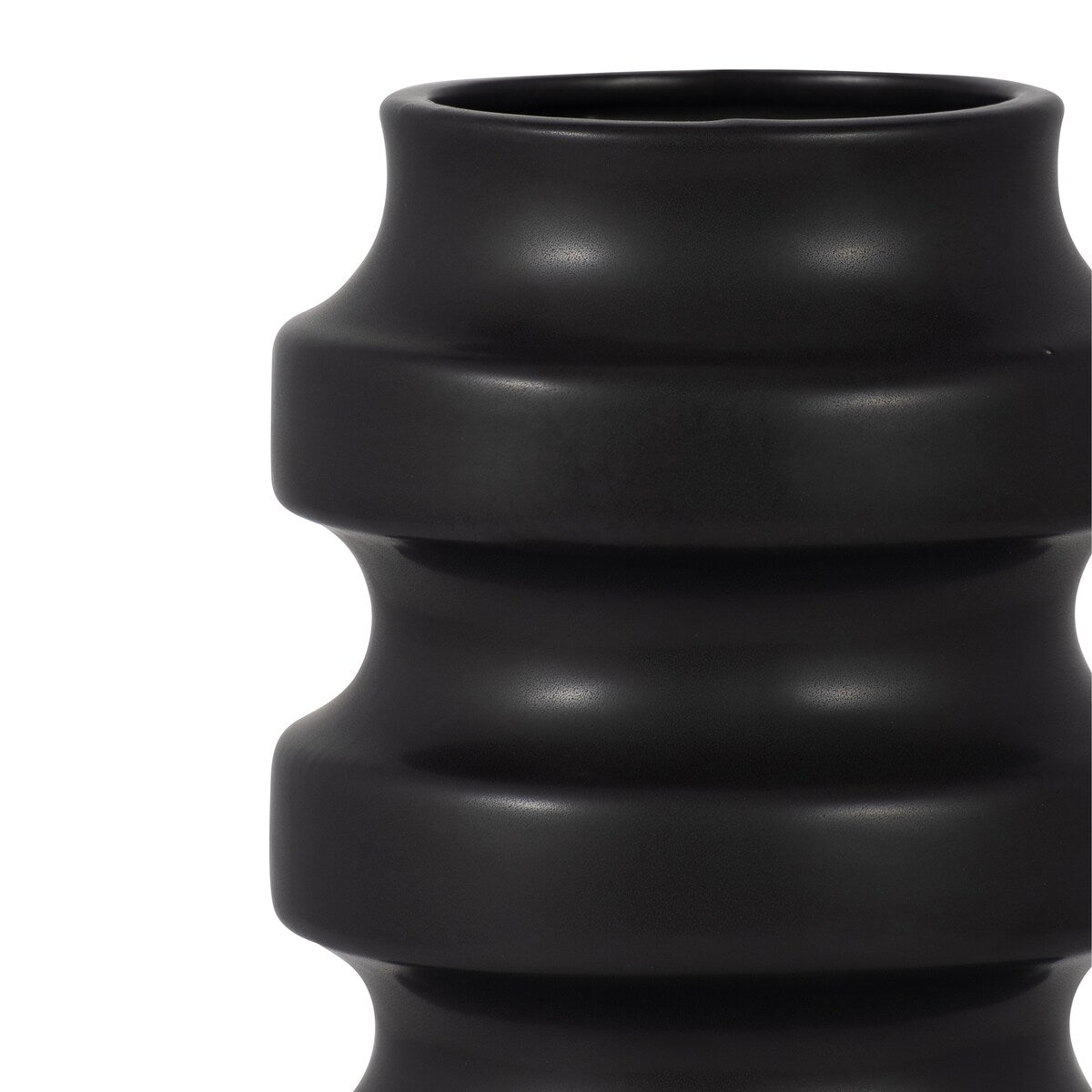 Sagebrook Home Ceramic Three Tiered Cylinder Contemporary Abstract Vase