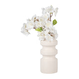 Sagebrook Home Ceramic Three Tiered Cylinder Contemporary Abstract Vase