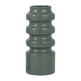 Sagebrook Home Ceramic Three Tiered Cylinder Contemporary Abstract Vase
