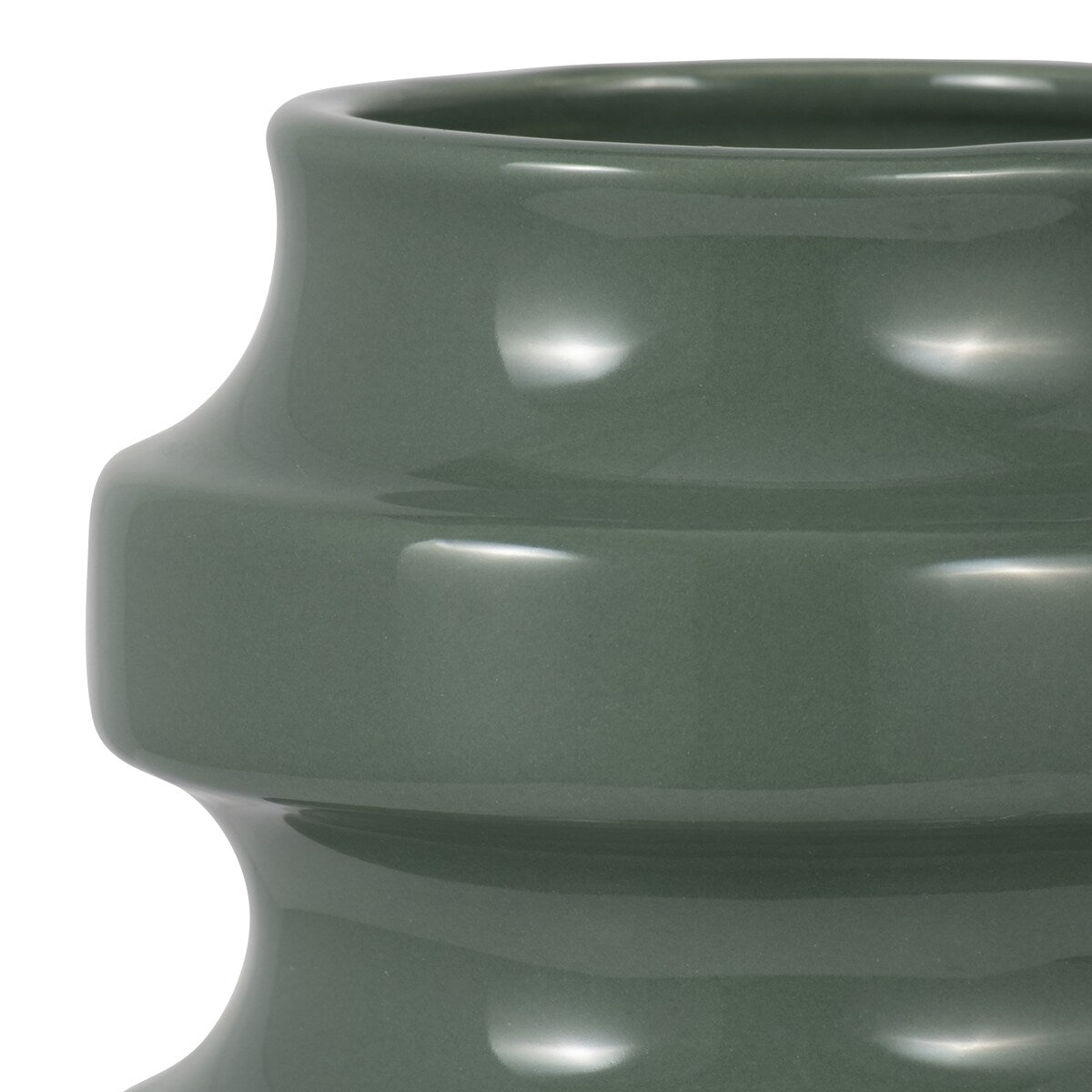 Sagebrook Home Ceramic Three Tiered Cylinder Contemporary Abstract Vase