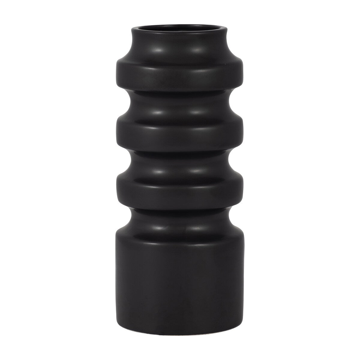 Sagebrook Home Ceramic Three Tiered Cylinder Contemporary Abstract Vase