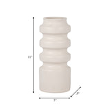 Sagebrook Home Ceramic Three Tiered Cylinder Contemporary Abstract Vase