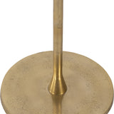 Sagebrook Home Gold and White Round Drink Accent Table with Aluminum/Stone Construction - 13" x 13" x 24"