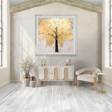 Sagebrook Home Gold and White Round Drink Accent Table with Aluminum/Stone Construction - 13" x 13" x 24"