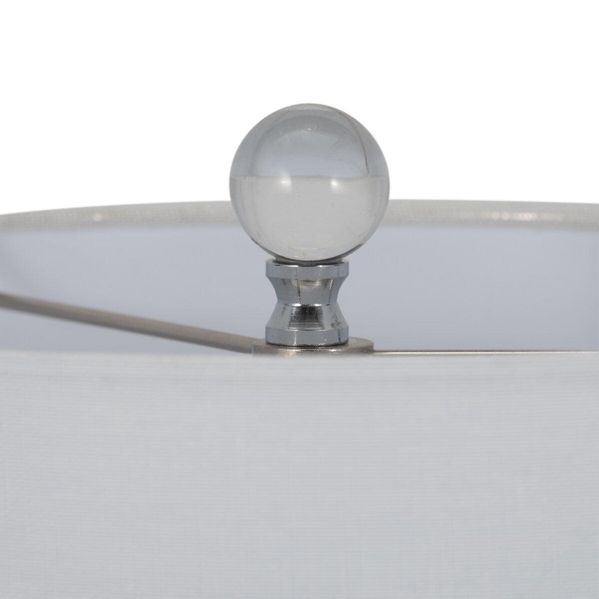Sagebrook Home Modern Set Of 2 Crystal 28" Table Lamp, Silver, Pillar - 11" x 11" x 28"