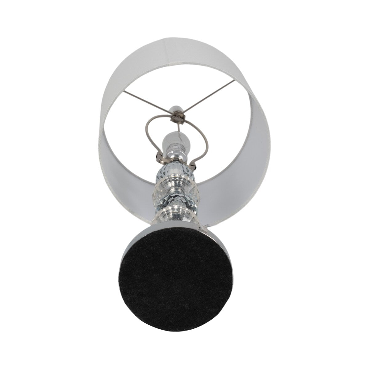 Sagebrook Home Modern Set Of 2 Crystal 28" Table Lamp, Silver, Pillar - 11" x 11" x 28"
