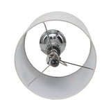 Sagebrook Home Modern Set Of 2 Crystal 28" Table Lamp, Silver, Pillar - 11" x 11" x 28"