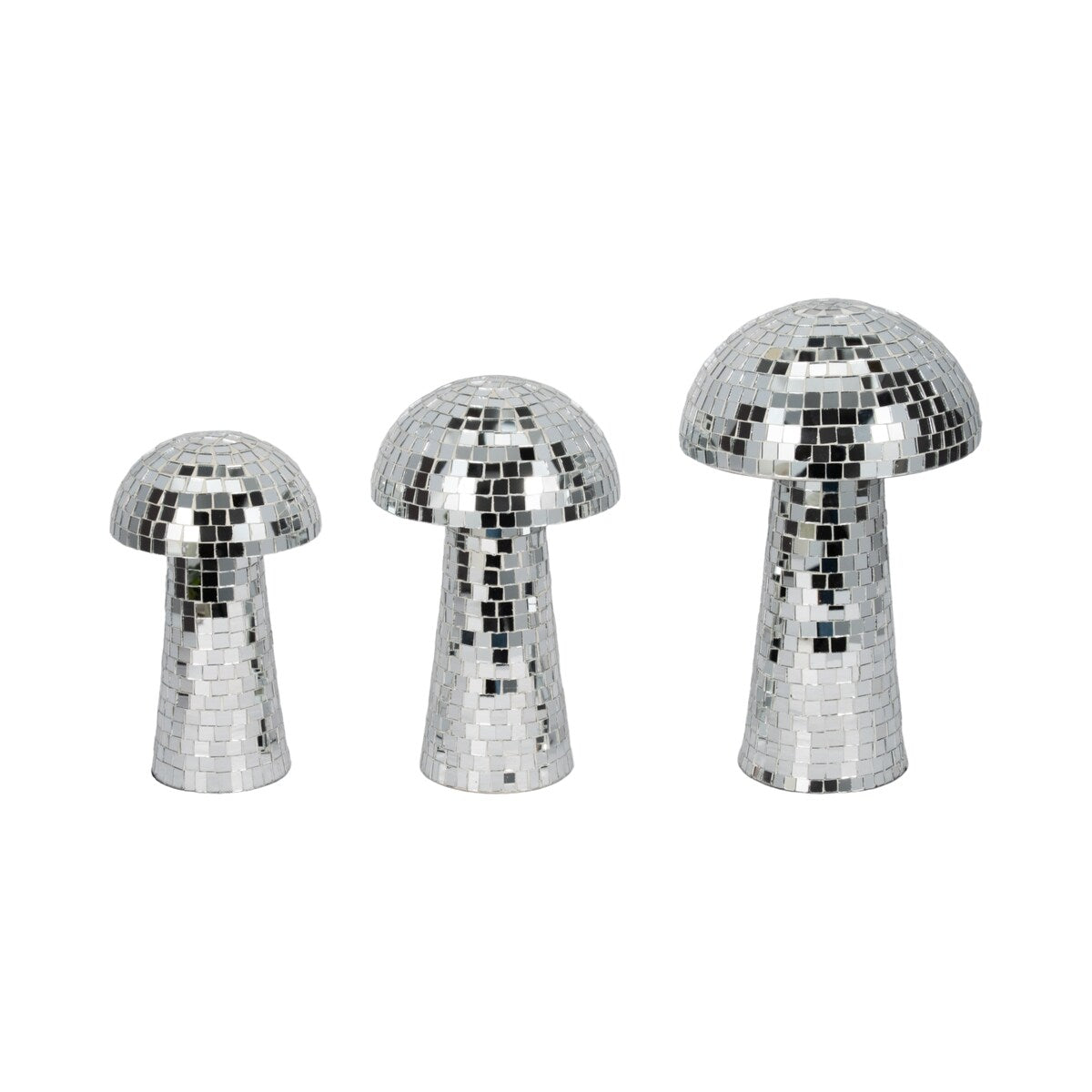 Sagebrook Home Mosaic Mushroom, Silver