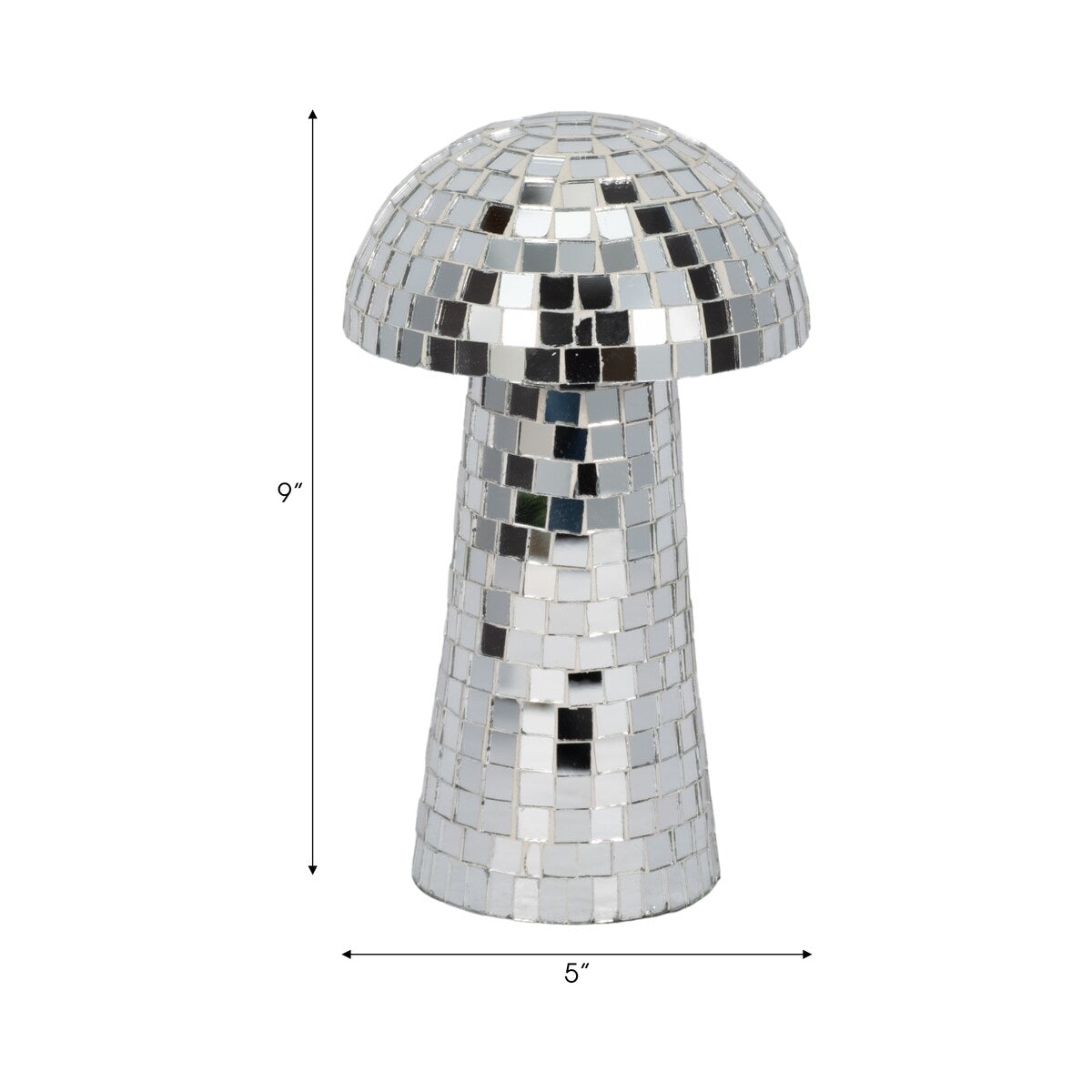 Sagebrook Home Mosaic Mushroom, Silver