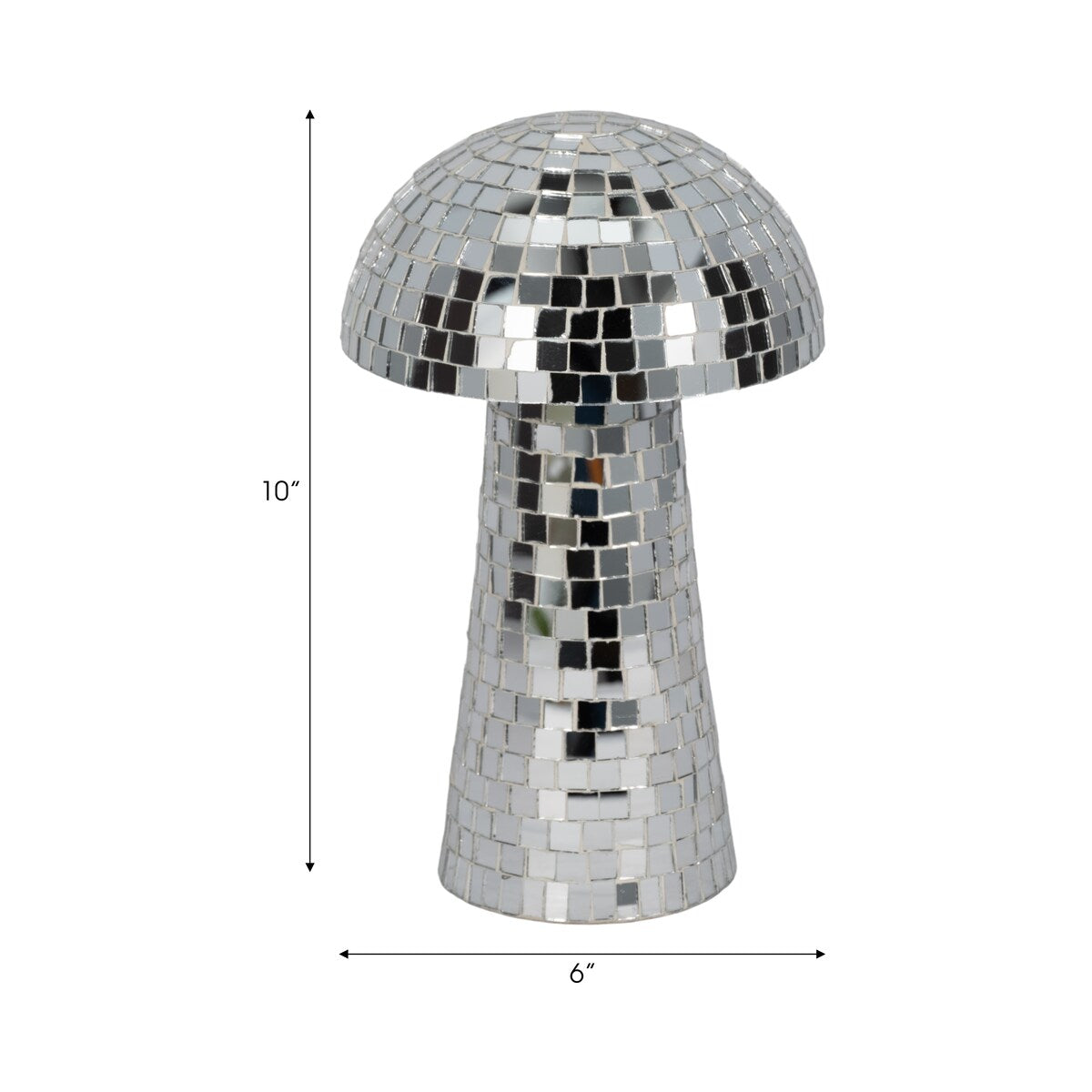 Sagebrook Home Mosaic Mushroom, Silver