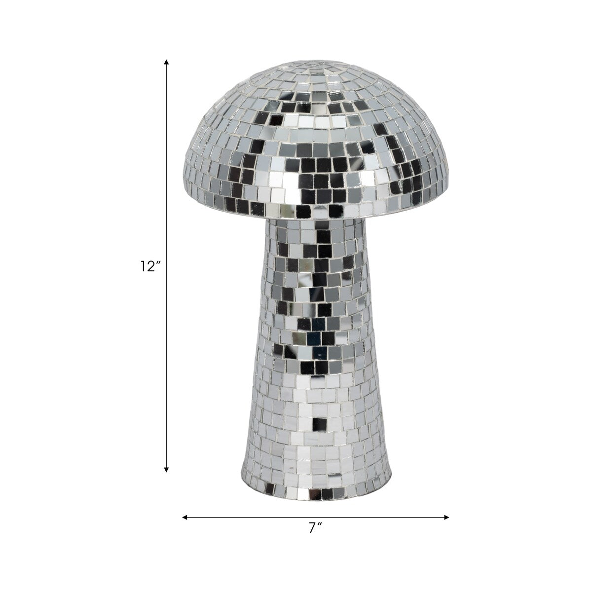 Sagebrook Home Mosaic Mushroom, Silver