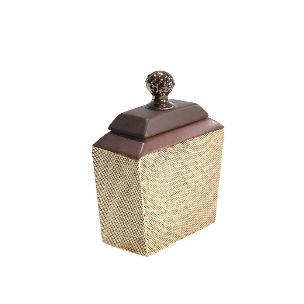 Sagebrook Home Polyresin Boa Skin Flower Vase, Tan
