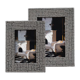 Sagebrook Home Silver/Black Resin Studded Photo Frame