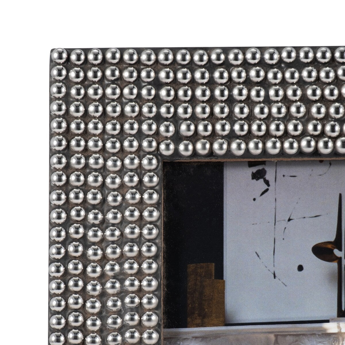 Sagebrook Home Silver/Black Resin Studded Photo Frame