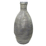 Sagebrook Home Vc10034-03 Ceramic Bottle Vase, Blue/White Ceramic, 9 X 9 X 18.25 Inches