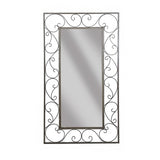 Sagebrook Home WM10333-01 Scroll Wall Mirror, Black Metal, 19.75 x 0.25 x 35.5 Inches