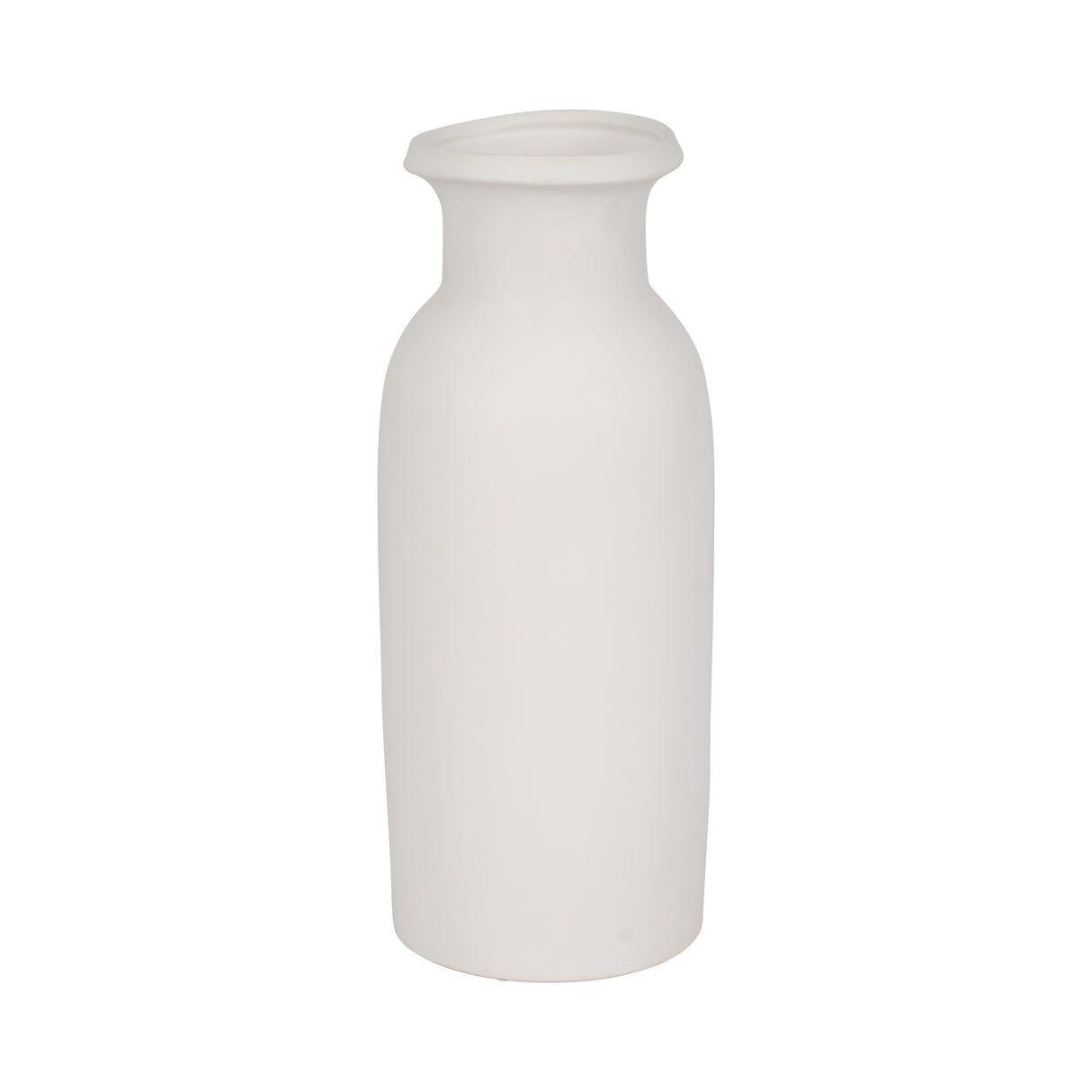 Sagebrook Home White Solid Color Ceramic Tall Slim Vase