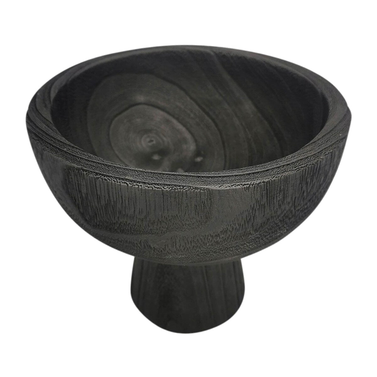 African Footed Solid Wood Bowl