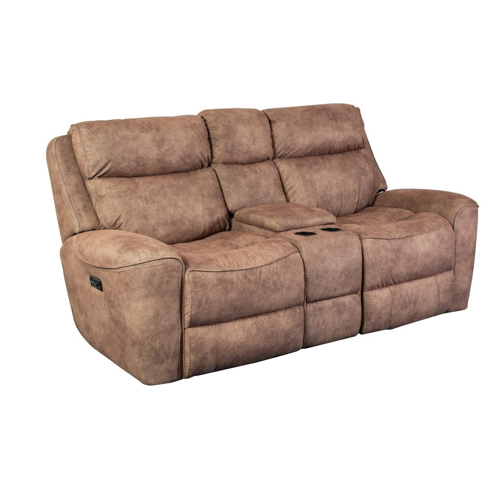 Saguaro Triple Power Headrest, Lumbar, Footrest Reclining Love, Brown