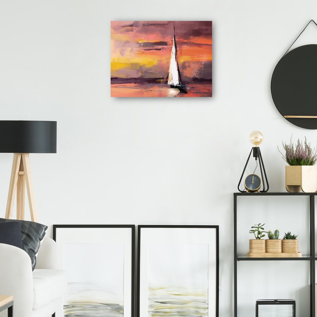 Sailing at Sunset By Studio Arts Canvas Art Print