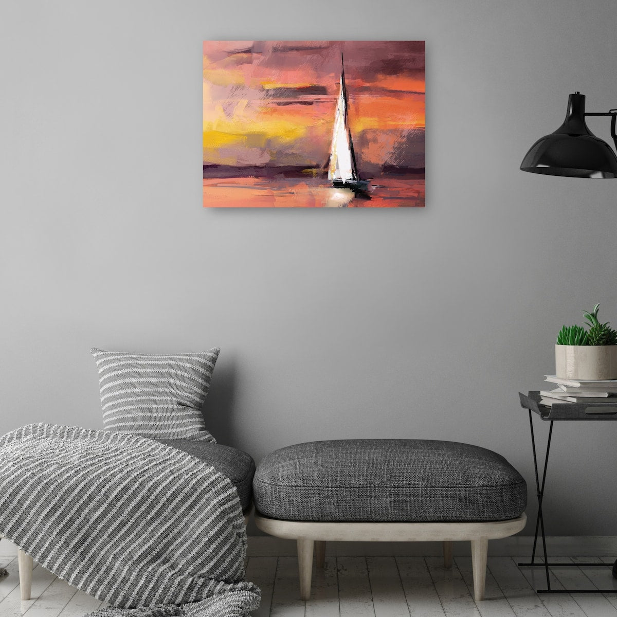 Sailing at Sunset By Studio Arts Canvas Art Print