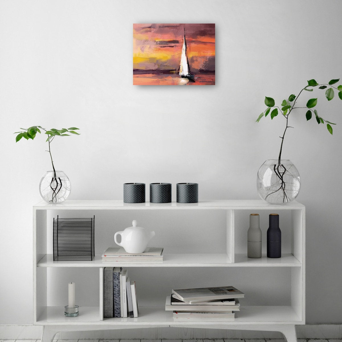 Sailing at Sunset By Studio Arts Canvas Art Print