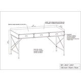 Saint Birch Bombay Walnut 59-inch Writing Desk with 3 Drawers