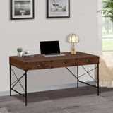 Saint Birch Bombay Walnut 59-inch Writing Desk with 3 Drawers