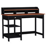 Saint Birch Finley Teak 47-inch Writing Desk with Hutch