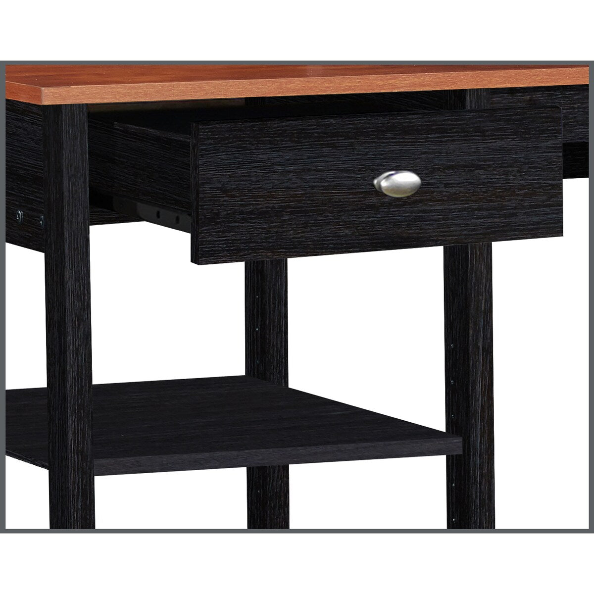 Saint Birch Finley Teak 47-inch Writing Desk with Hutch