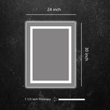 Saint Birch Lance Frameless LED Lighted Bathroom/Vanity Mirror - 24 inches x 30 inches