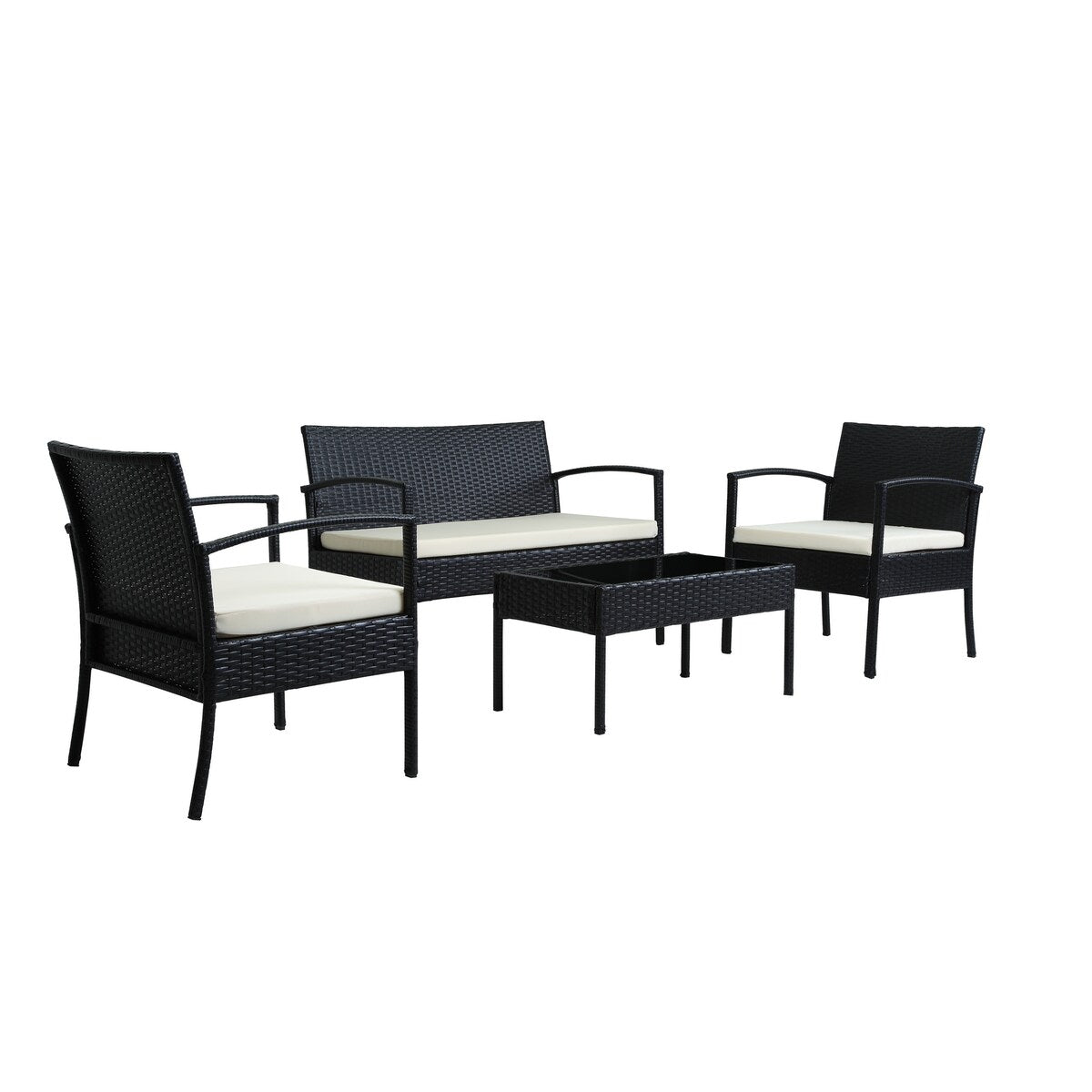 Saint Birch Savannah 4 Piece Rattan Sofa Seating Group with Cushions