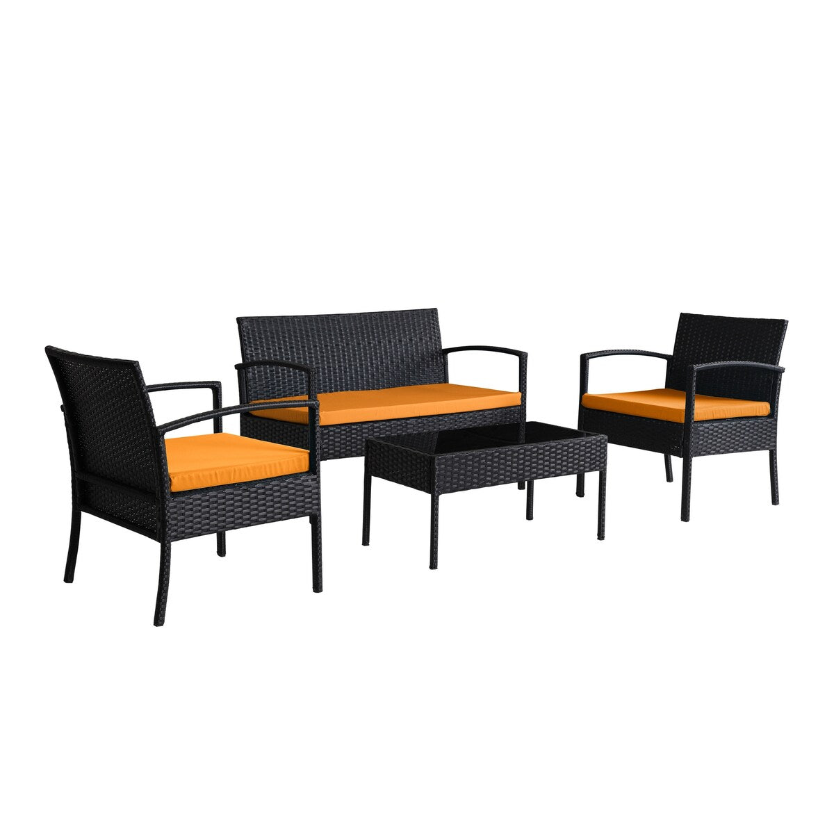 Saint Birch Savannah 4 Piece Rattan Sofa Seating Group with Cushions