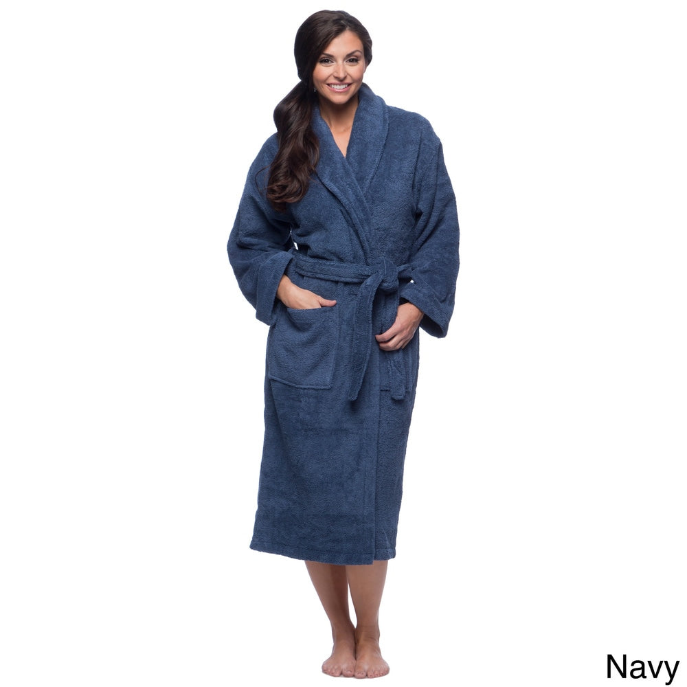 Classic Turkish Cotton Thick Luxurious Shawl Collar Bathrobe Overstock