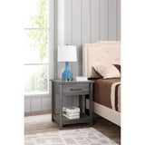 Salem 1-drawer and Shelf Wooden Nightstand