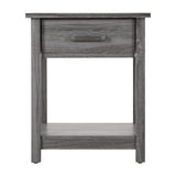 Salem 1-drawer and Shelf Wooden Nightstand