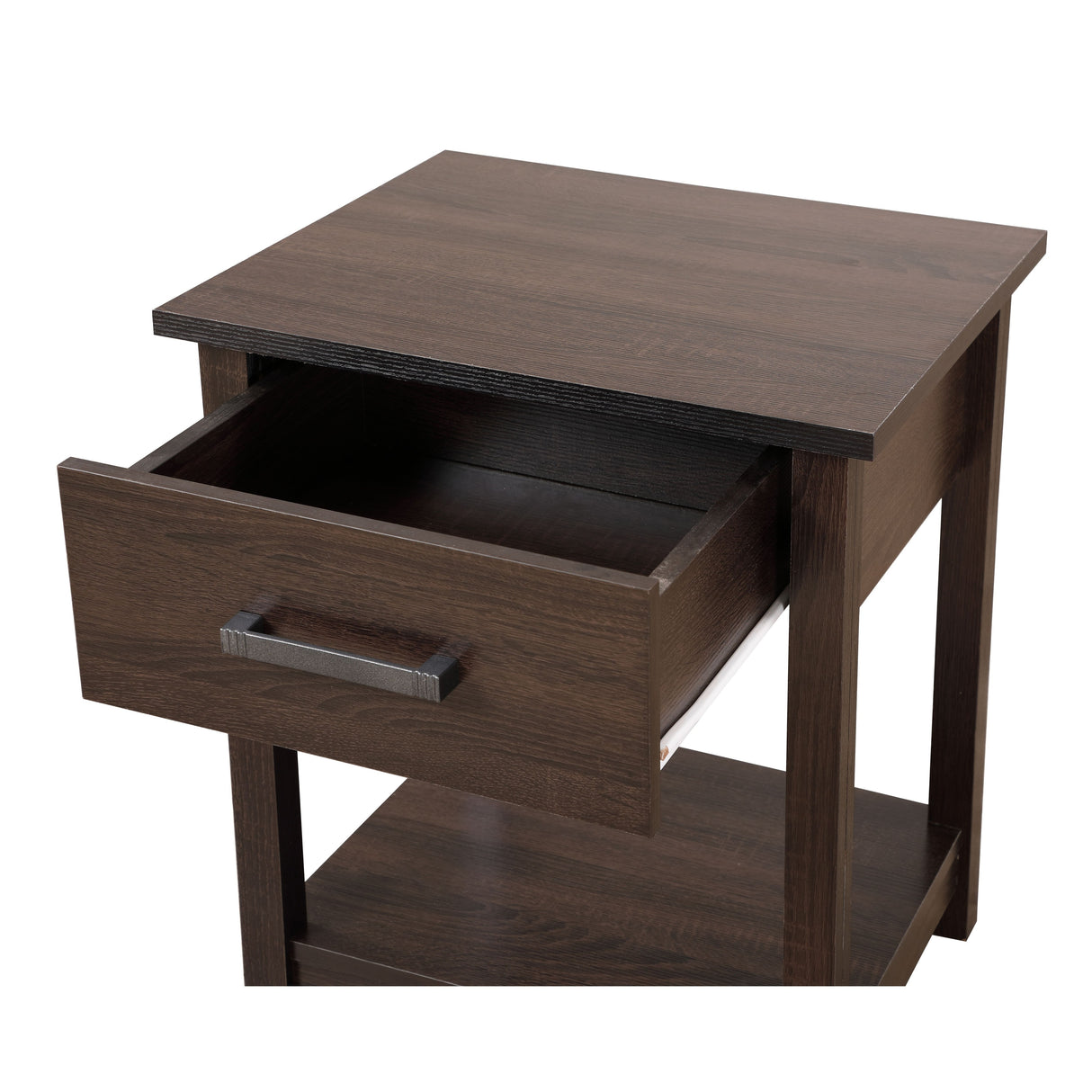 Salem 1-drawer and Shelf Wooden Nightstand