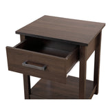 Salem 1-drawer and Shelf Wooden Nightstand