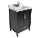 Salerno 25 in. Bath Vanity with Cultured Marble Vanity Top