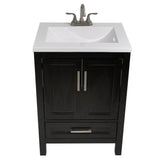 Salerno 25 in. Bath Vanity with Cultured Marble Vanity Top