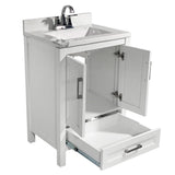 Salerno 25 in. Bath Vanity with Cultured Marble Vanity Top