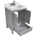 Salerno 25 in. Bath Vanity with Cultured Marble Vanity Top