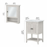 Salinas 24W Bathroom Vanity Sink & Medicine Cabinet by Bush Furniture