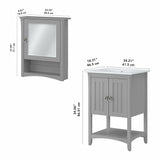 Salinas 24W Bathroom Vanity Sink & Medicine Cabinet by Bush Furniture